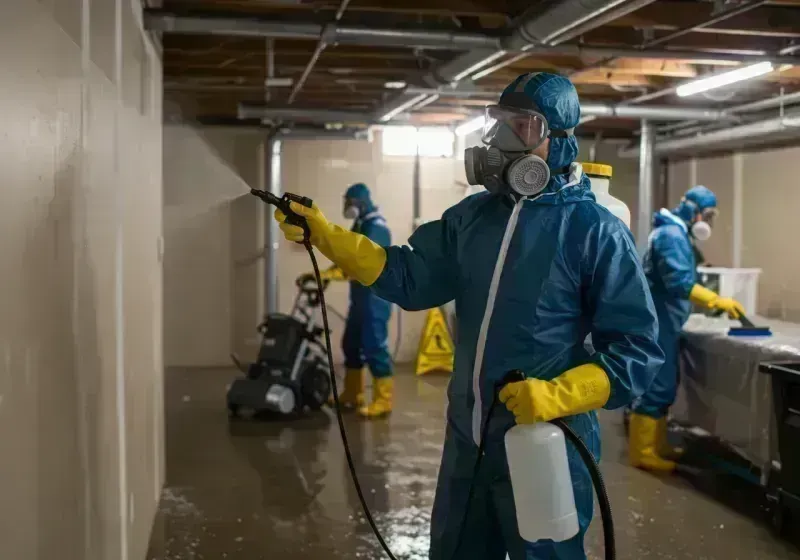 Basement Sanitization and Antimicrobial Treatment process in Loma, CO